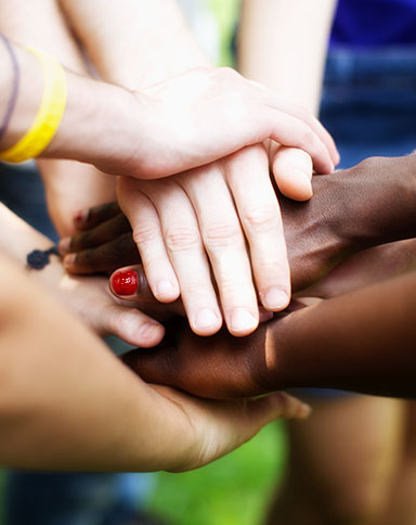 hands together image